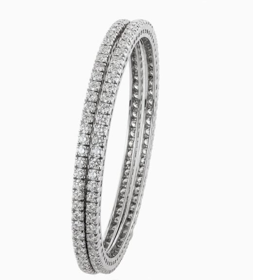 Diamond Bangle White 1a