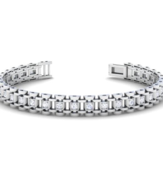 ItsHot.com: 7 Row Diamond Bracelet for Men 1.20ct Sterling Silver | Mens  diamond bracelet, Bracelets for men, Diamond bracelet