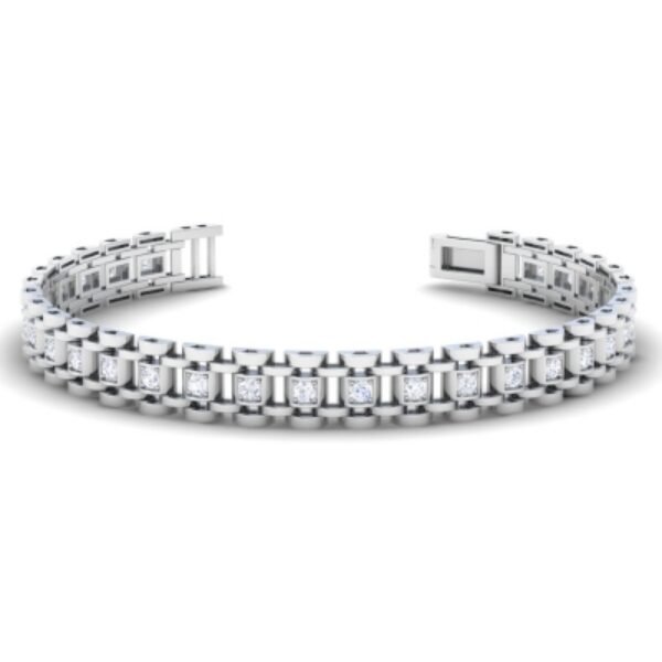 Baguette Shaped Diamond Bracelet B0991  RR Jewelers