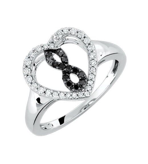 Genuine Pandora Mi Amor Black Onyx Heart Ring size 58 💕Rare Discontinued |  eBay