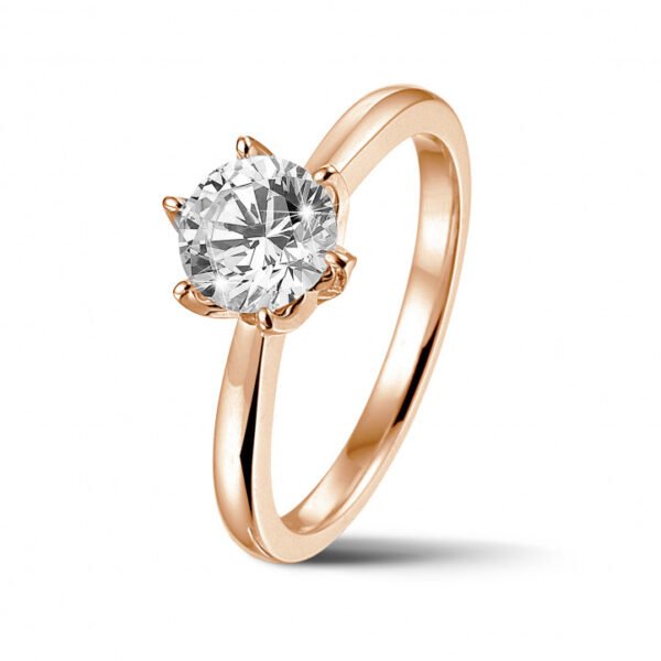 4 ct Round Diamond Solitaire Engagement Ring 14k White Gold